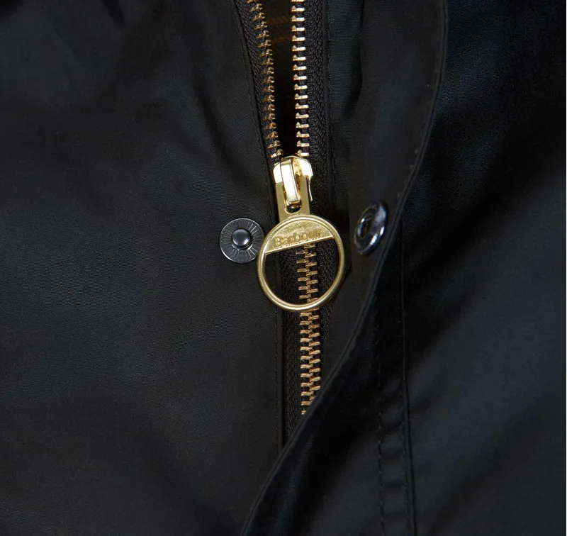 Barbour Boys Beaufort Wax Jacket in Olive Medium-3